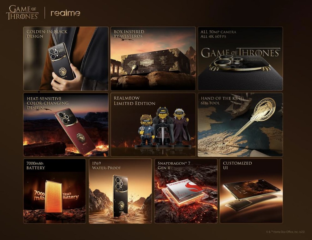 realme 15 Pro Game of Thrones Limited Edition Resmi Dirilis: Paduan Teknologi dan Dunia Fantasi