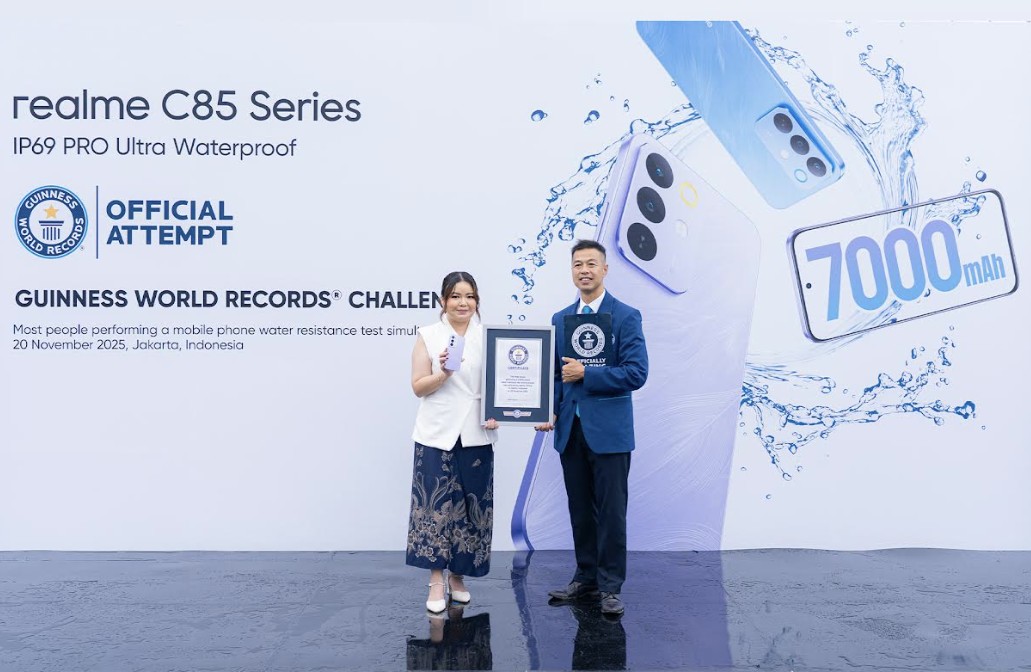 realme C85 Series Resmi Pecahkan Rekor Dunia GUINNESS WORLD RECORDS™ Berkat Teknologi Ketahanan Air IP69 Pro