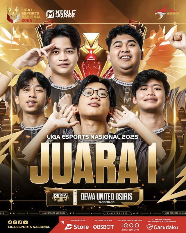 Dewa United Taklukkan EVOS Holy! Keluar Sebagai Juara LEN 2025