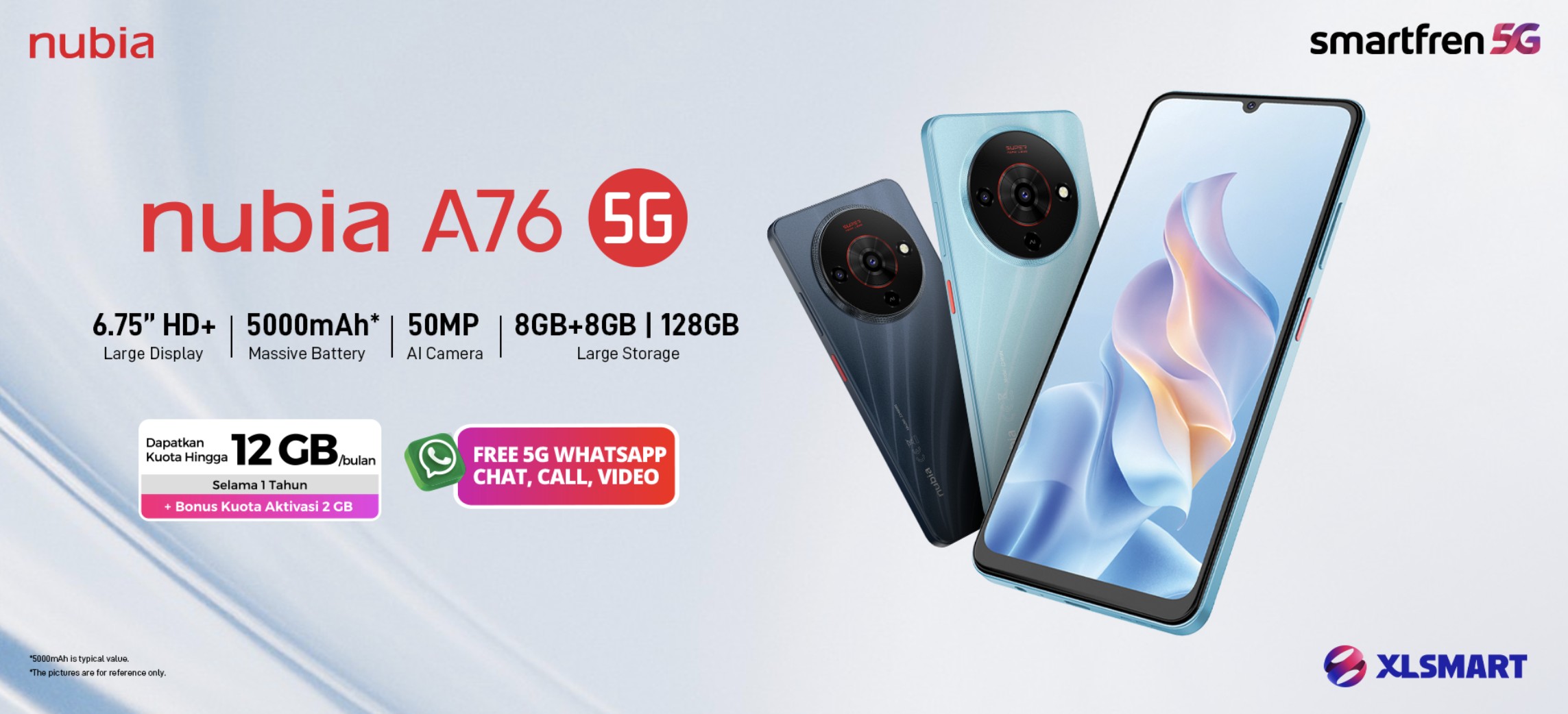 Mulai Rp1 Jutaan, nubia V80 Max dan nubia A76 5G Resmi Hadir di Indonesia Berkat Kolaborasi dengan Smartfren