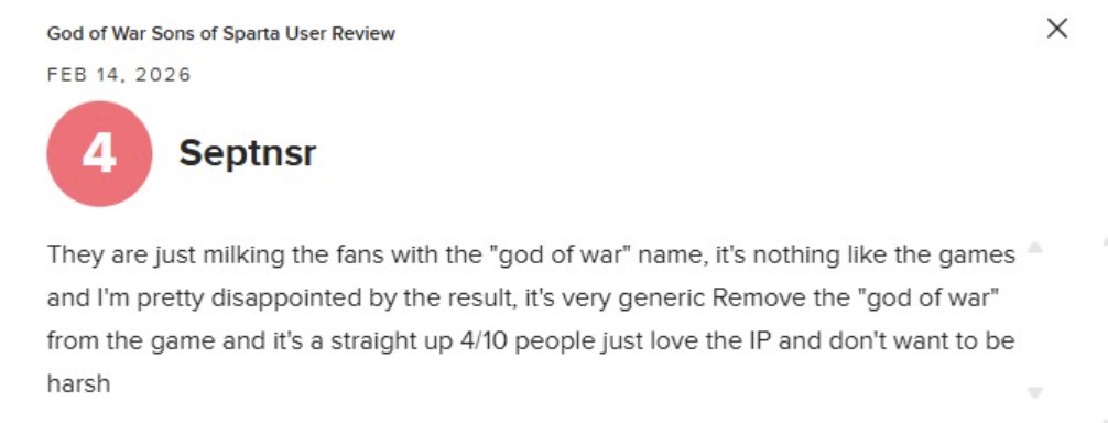 God of War: Sons of Sparta Jadi Seri dengan Rating Terburuk, Kreator Asli Beri Kritik Pedas!