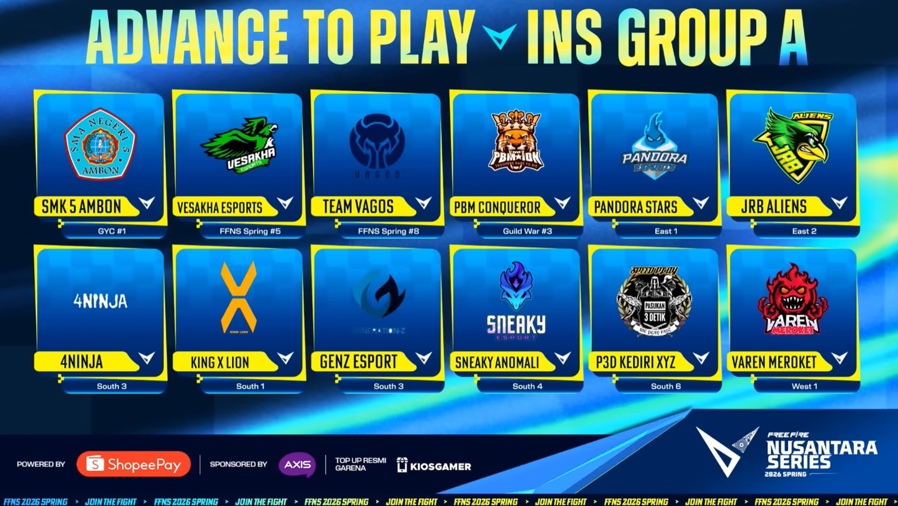Panas! 36 Tim Siap Bertempur di Play-Ins FFNS 2026 Spring Demi Tiket Grand Final Palembang