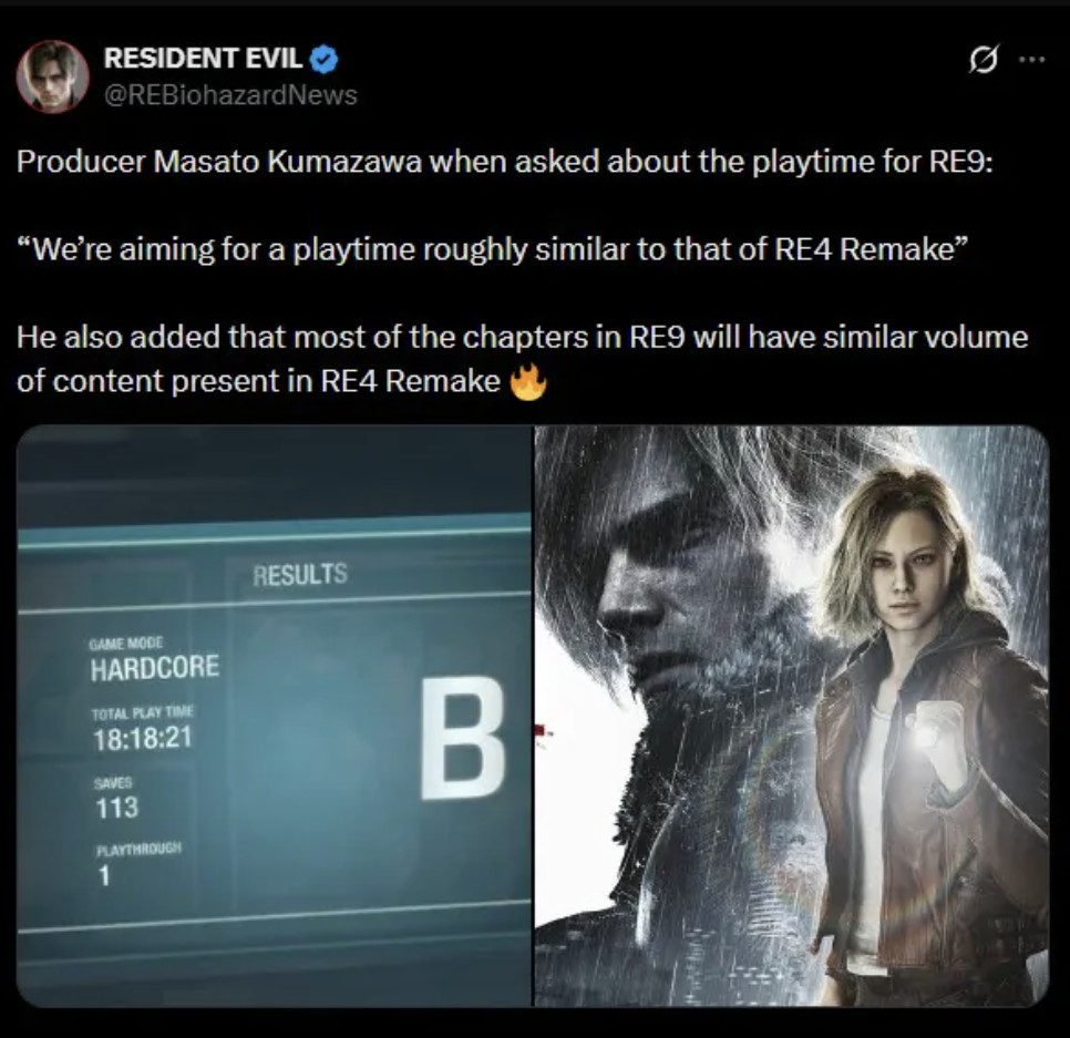 Siap-Siap Begadang! Durasi "Resident Evil Requiem" Dikonfirmasi Dua Kali Lipat Lebih Panjang dari Village