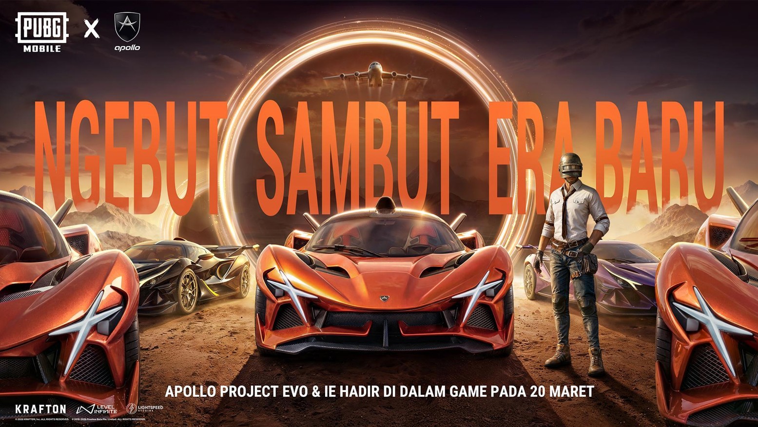 Laju Kencang di Battleground! PUBG MOBILE Gandeng Apollo Automobil Hadirkan Hypercar Sultan