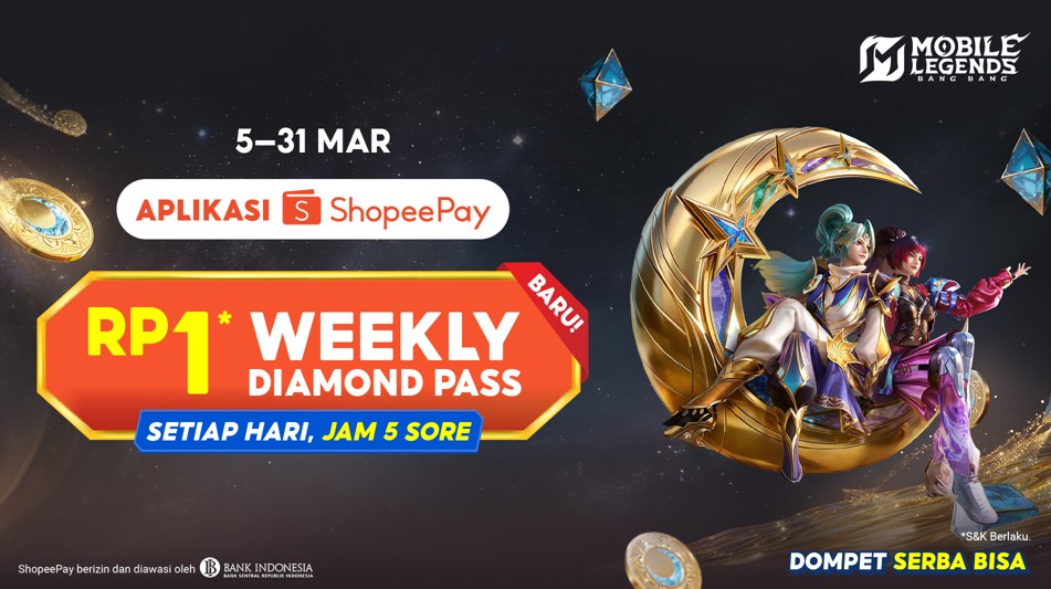 Sultan Dadakan! ShopeePay Luncurkan Promo Weekly Diamond Pass MLBB Cuma Rp1