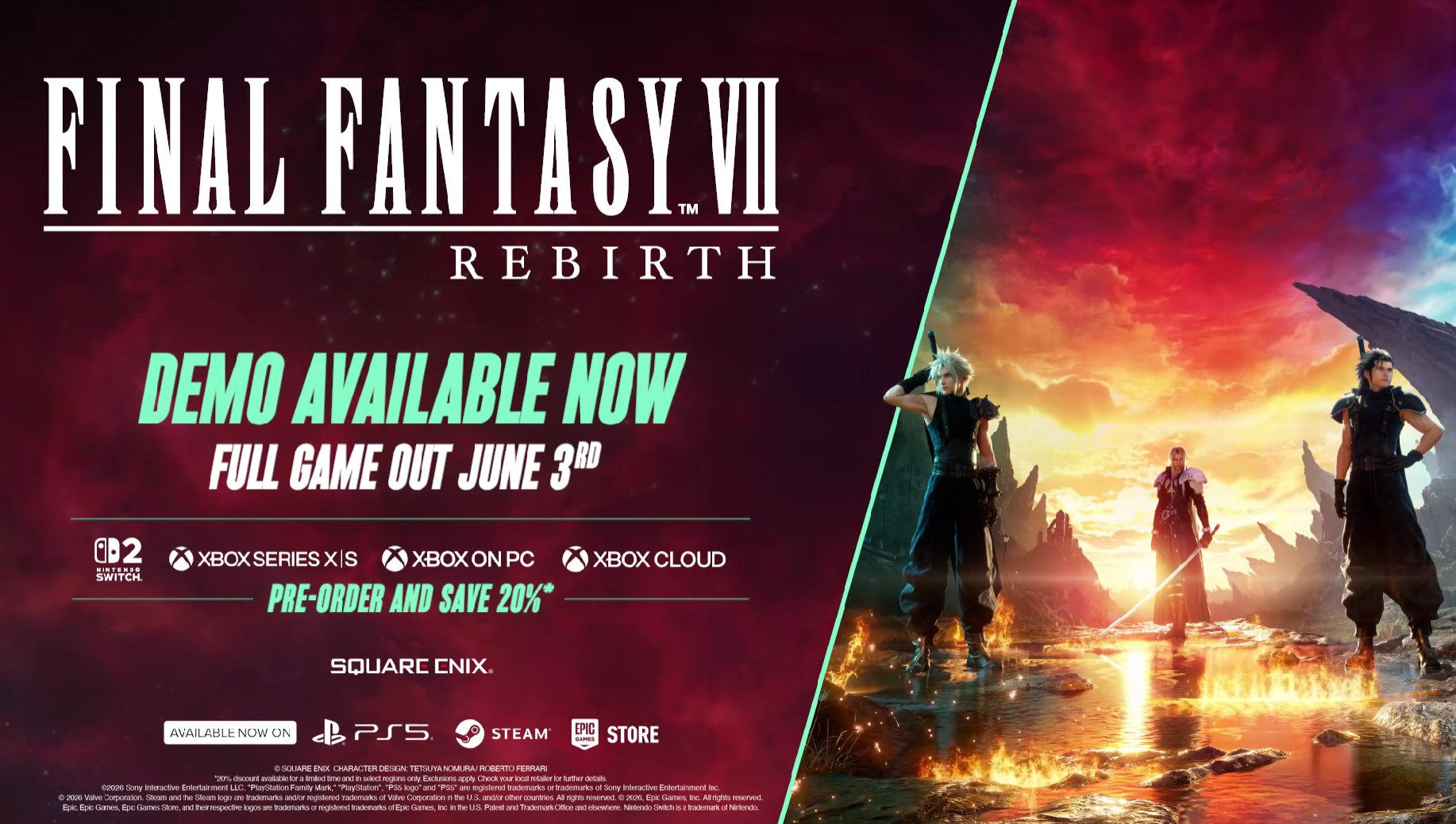 Final Fantasy VII Rebirth Sambangi Xbox Series dan Switch 2, Demo Gratis Resmi Meluncur
