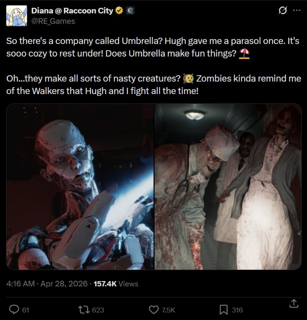 Invasi Diana, Dari Pragmata Hingga "Takeover" Akun Resmi Resident Evil