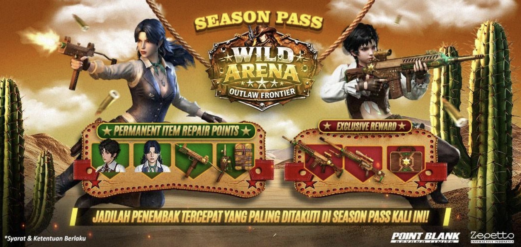 Point Blank Indonesia Rilis Season Pass Wild Arena: Outlaw Frontier