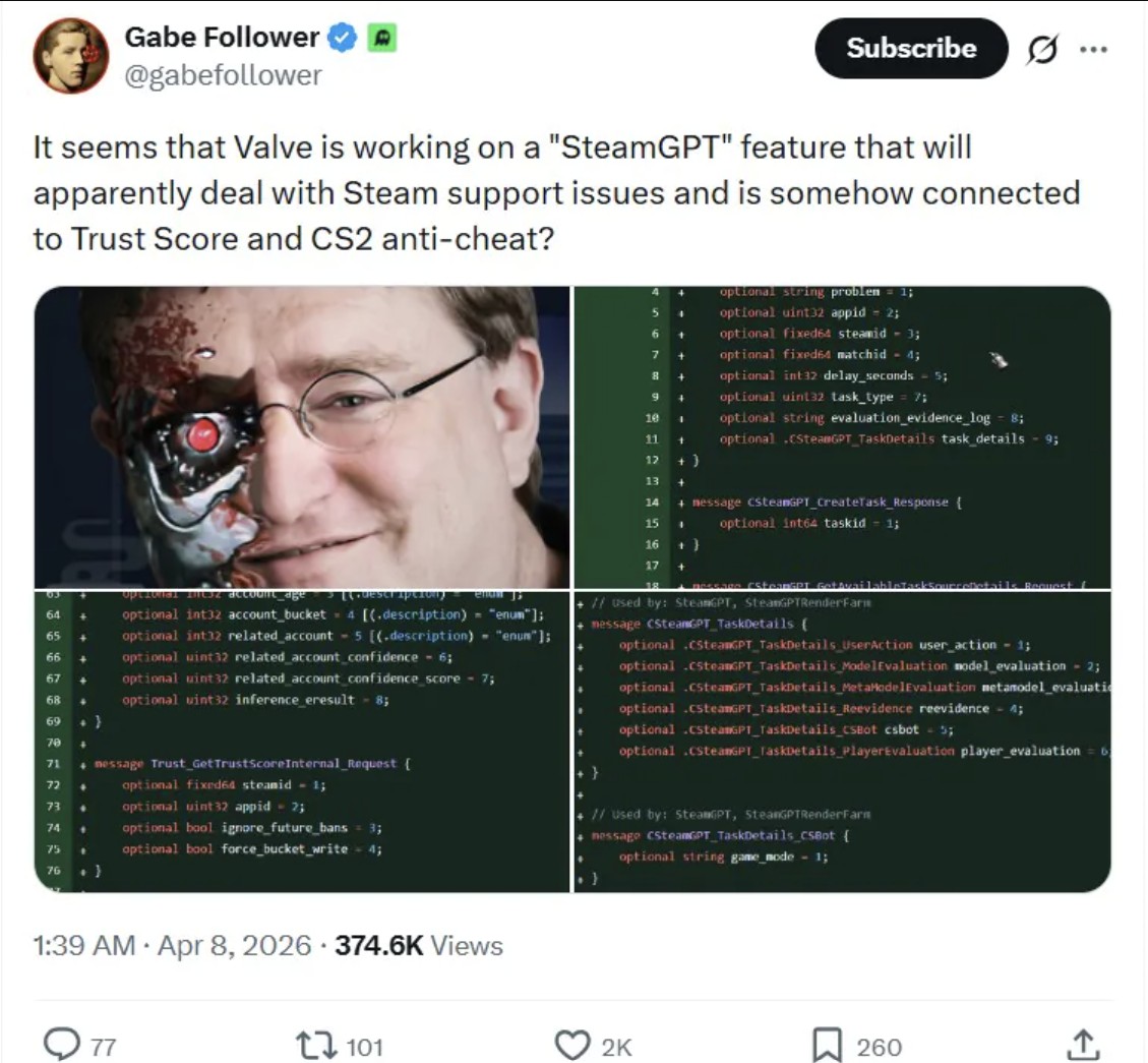 Valve Garap "SteamGPT": Ambisi AI untuk Revolusi Layanan Support dan Anti-Cheat CS2
