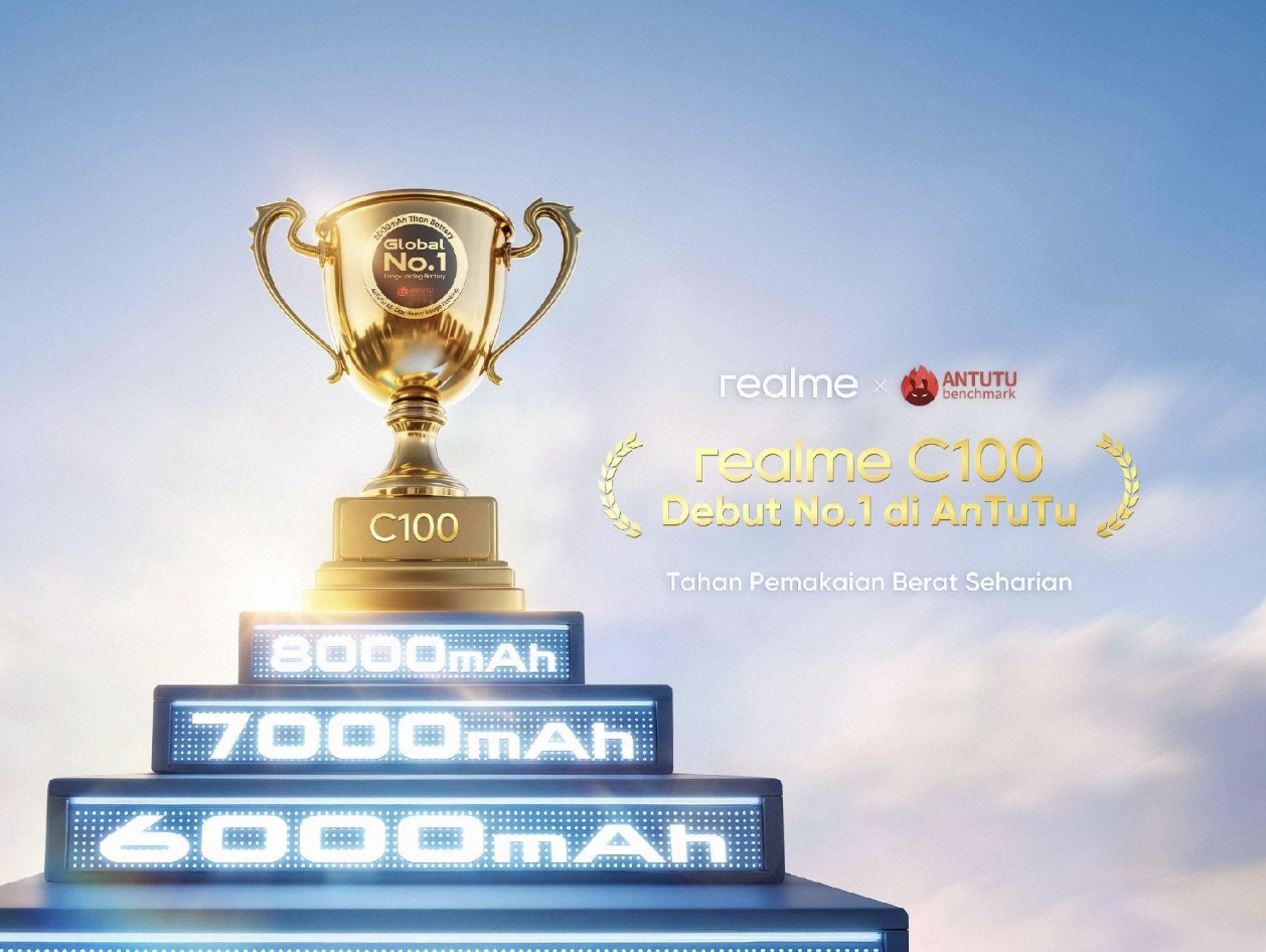 realme C100 Siap Gebrak Indonesia dengan Baterai Raksasa 8000mAh