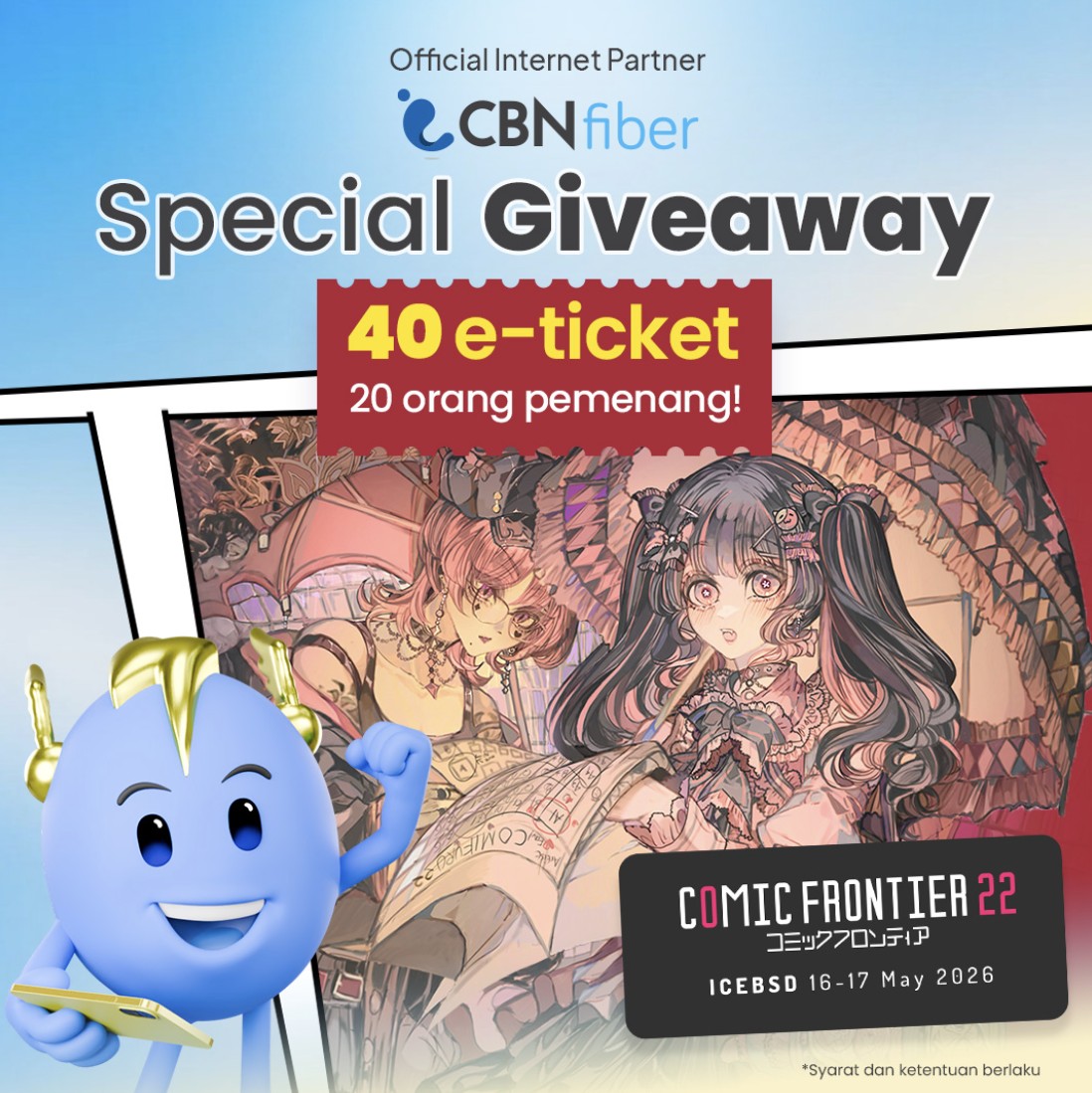 CBN Fiber Siap Kawal Keseruan Comic Frontier 22 di ICE BSD