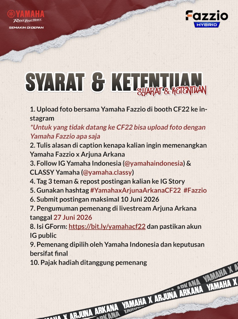 Gebrakan Otomotif di Comic Frontier 22: Yamaha Fazzio Gandeng VTuber Arjuna Arkana!