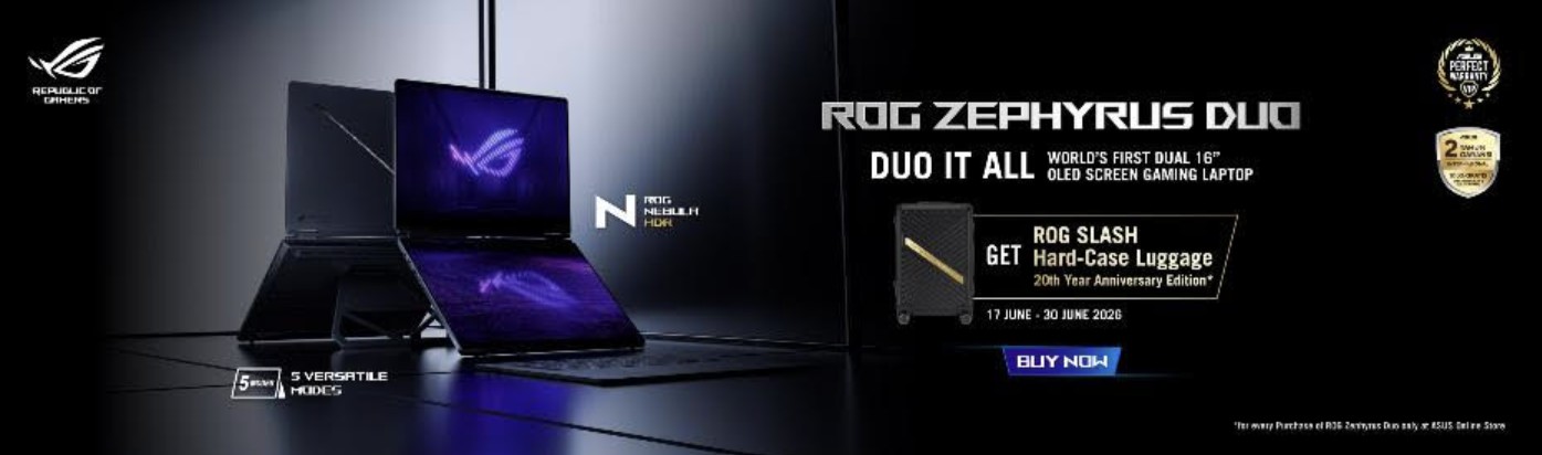 ASUS ROG Zephyrus Duo 2026 (GX651) Resmi Menggebrak Indonesia, Laptop Sultan Dual-Screen OLED Pertama di Dunia!