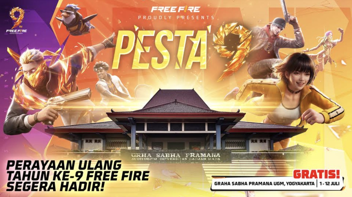 Perayaan Akbar Pesta 9! Free Fire Ulang Tahun ke-9 Hadirkan Emote Kicau Mania Gratis dan Pesta Rakyat di Yogyakarta