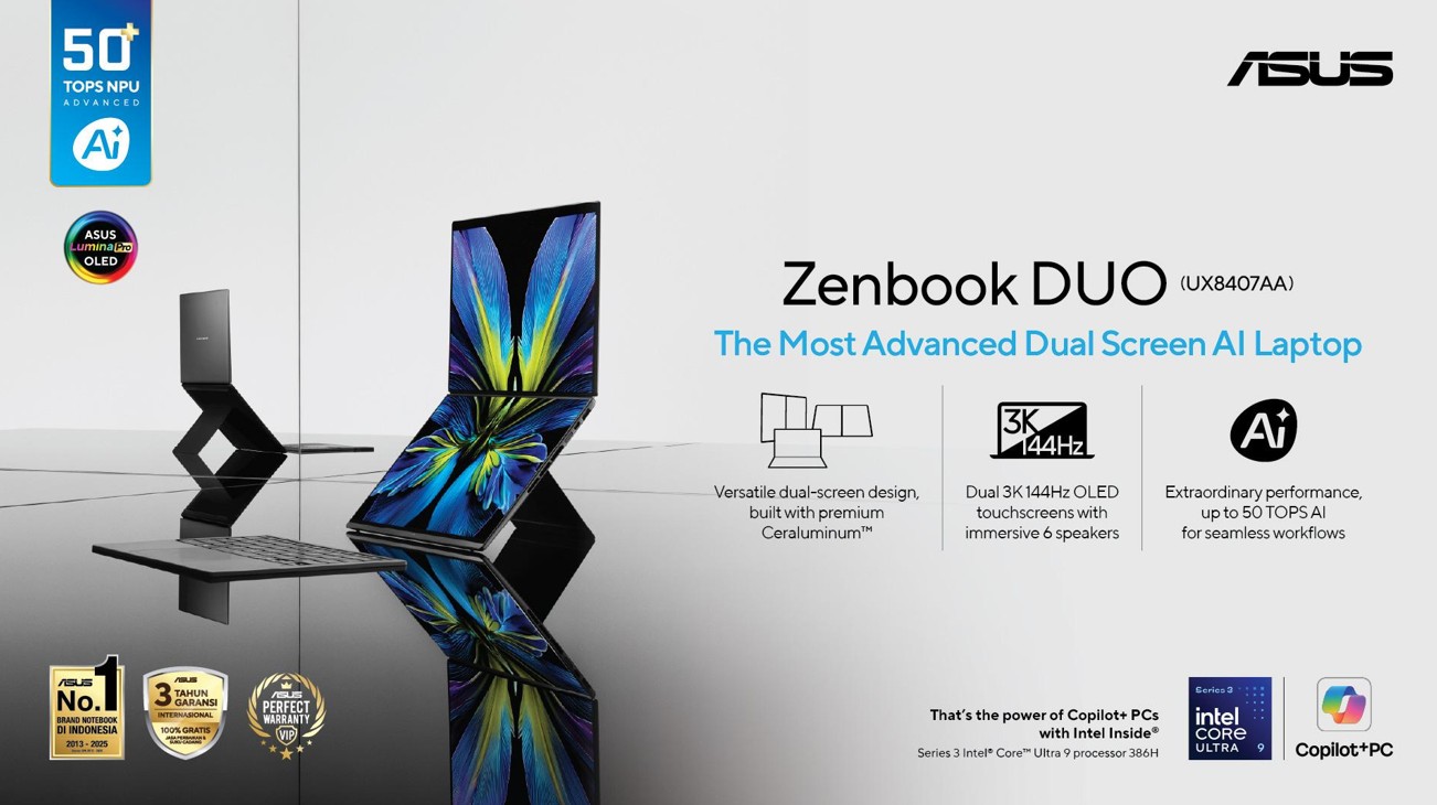 [REVIEW] ASUS Zenbook DUO 2026 (UX8407AA): Evolusi Sempurna Laptop Dua Layar untuk Multitasking Kelas Berat