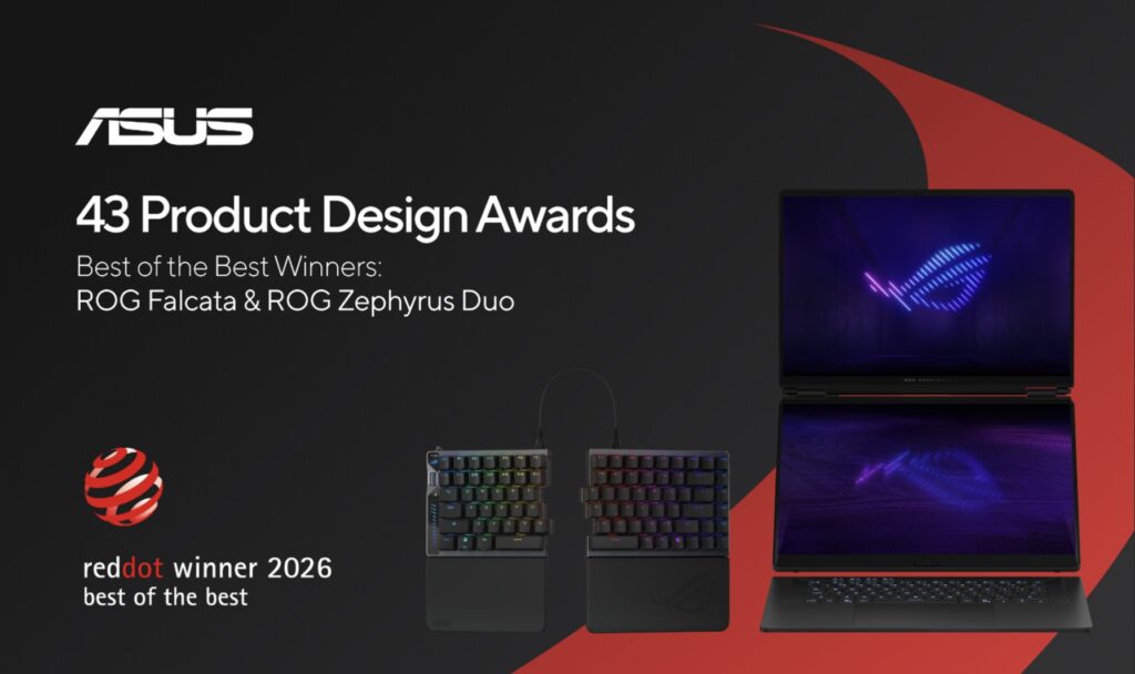 Dedikasi terhadap Inovasi: ASUS dan ROG Borong 43 Red Dot Product Design Awards 2026
