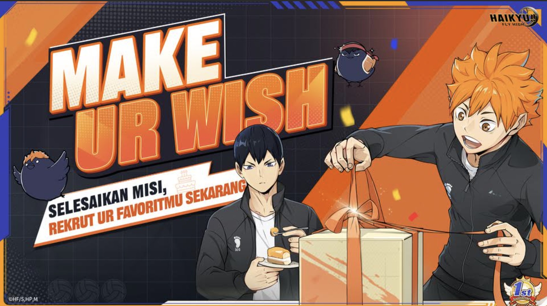 Perayaan Ulang Tahun HAIKYU!! FLY HIGH ke-1: Banjir Karakter Gratis dan Minigame Seru!