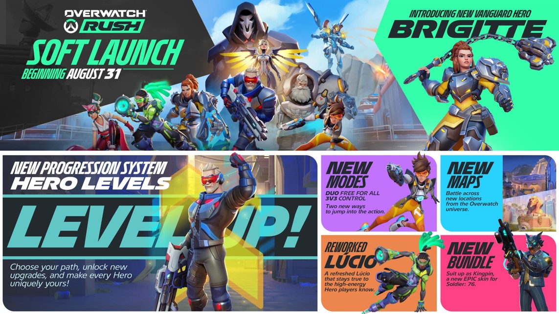 Overwatch Rush Resmi Soft Launch di Indonesia, Bawa Hero Baru Brigitte