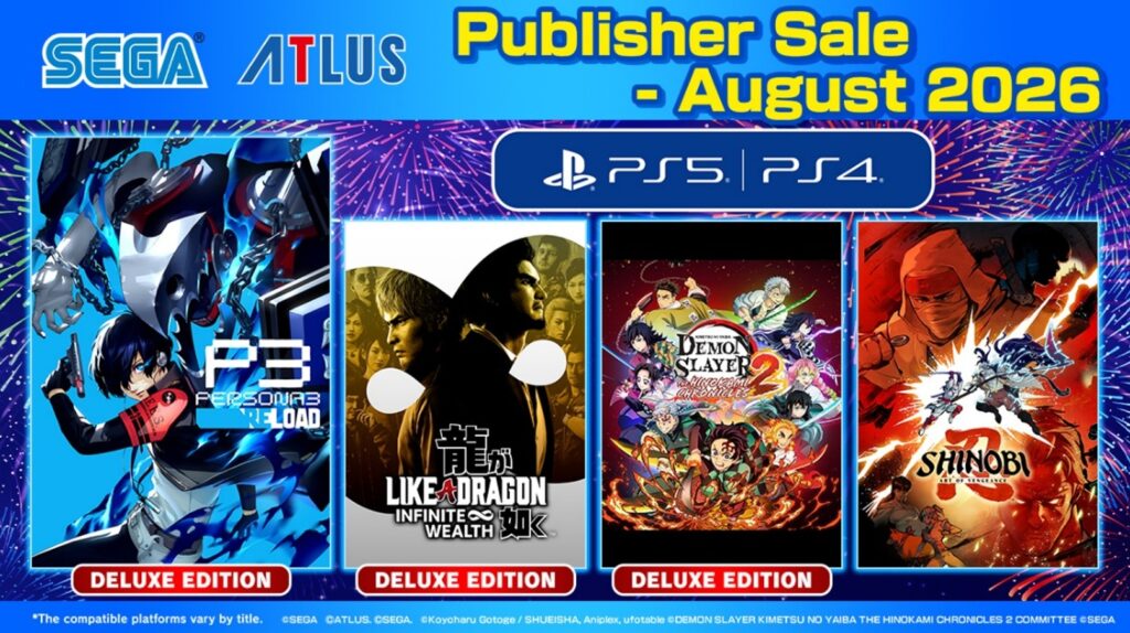 Promo SEGA Publisher Sale Agustus 2026: Diskon Besar untuk Persona 3 hingga Like a Dragon