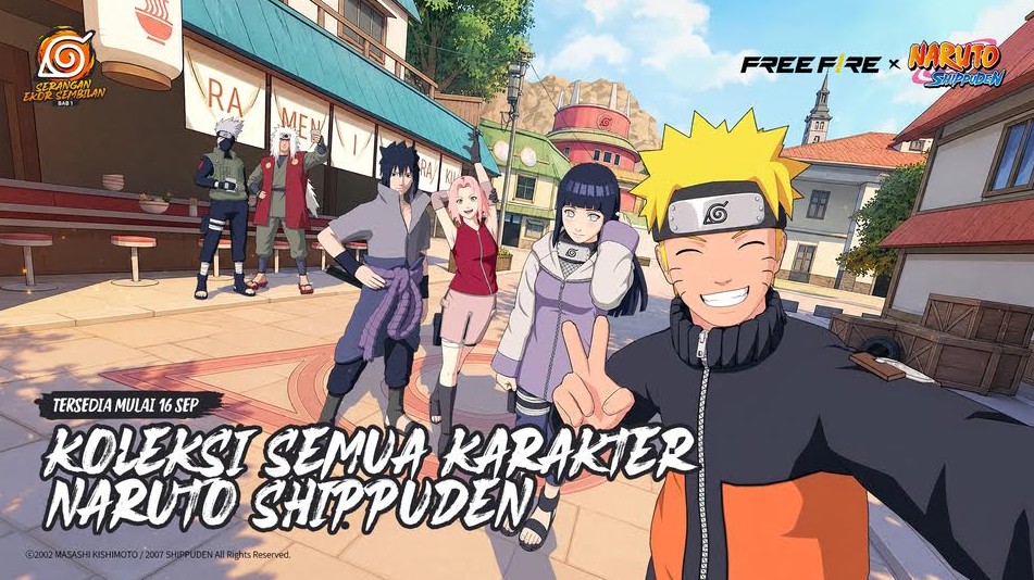 Free Fire x NARUTO SHIPPUDEN Hadirkan Hinata dan Konoha Baru