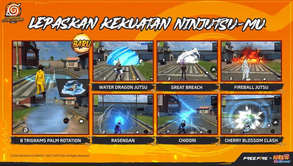 Free Fire x NARUTO SHIPPUDEN Hadirkan Hinata dan Konoha Baru