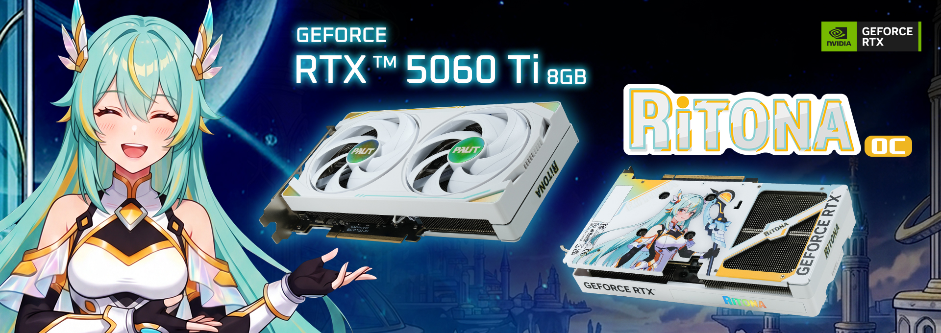 PALIT RTX 5060 Ti RiTONA OC Hadir dengan Tema Anime