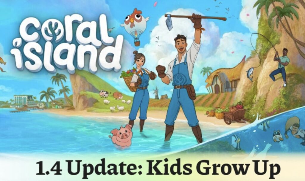Coral Island ke Switch 2, Update 1.4 Bisa Bikin Anak!