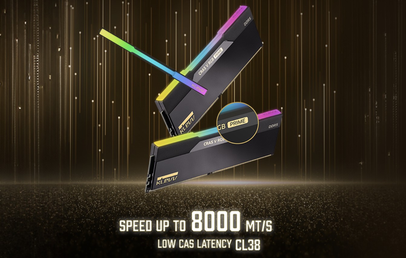 KLEVV CRAS V RGB PRIME DDR5 Rilis, Tembus 8000 MT/s!